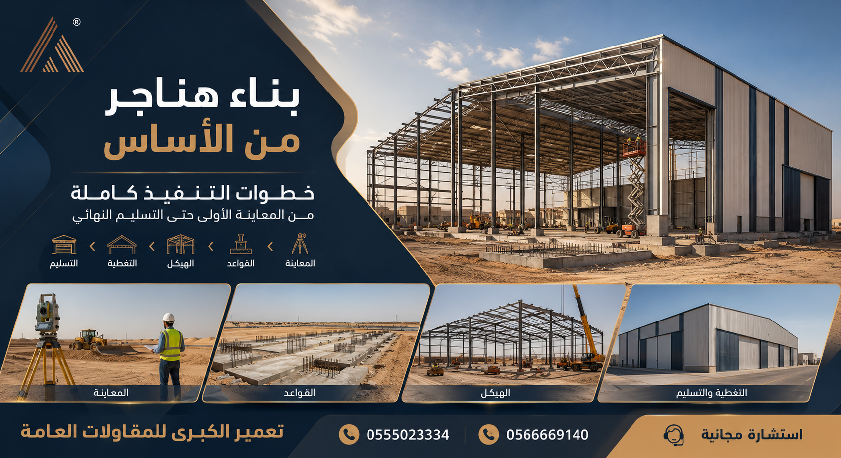 You are currently viewing بناء هناجر من الأساس: خطوات التنفيذ كاملة