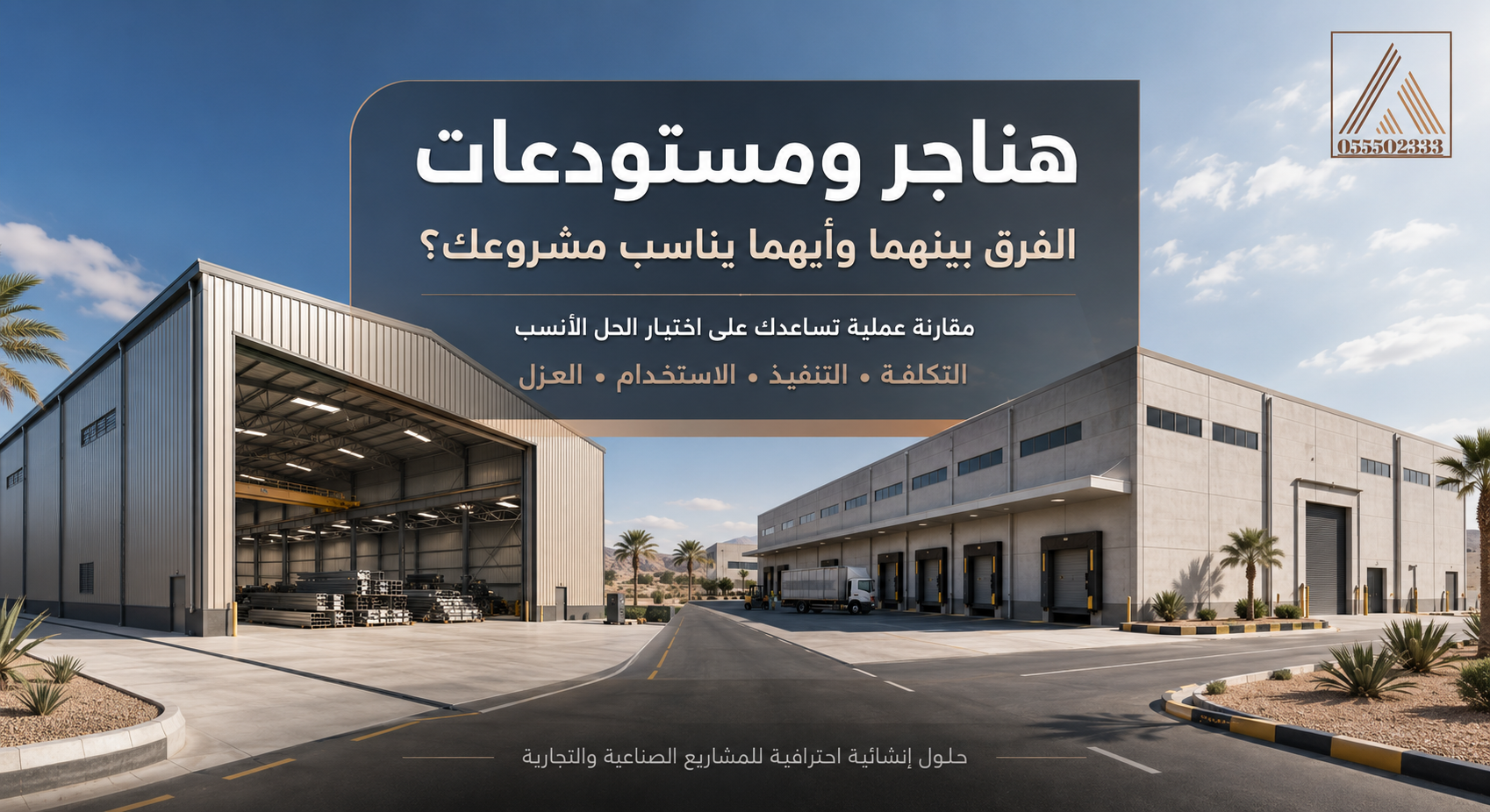 You are currently viewing هناجر ومستودعات: الفرق بينهما وأيهما يناسب مشروعك؟